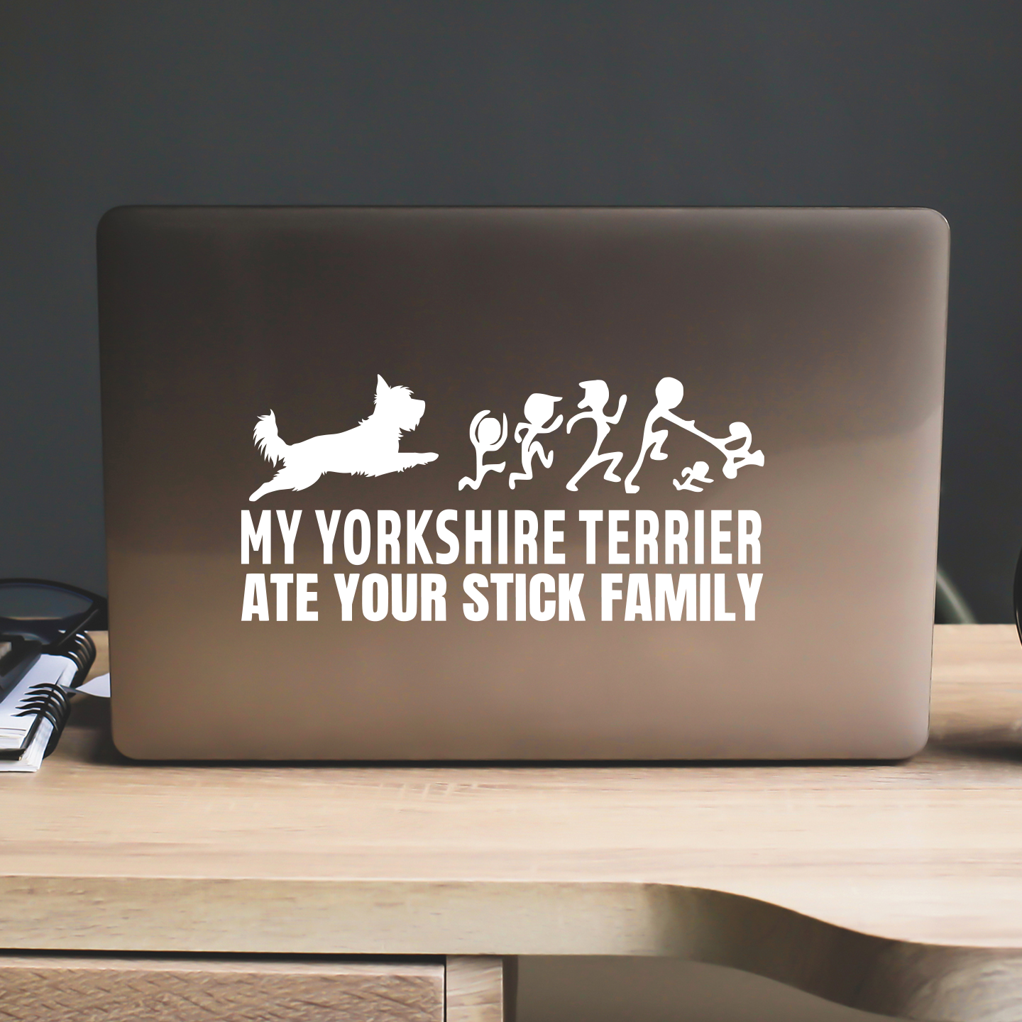 My Yorkshire Terrier Ate Your Stick Family Sticker