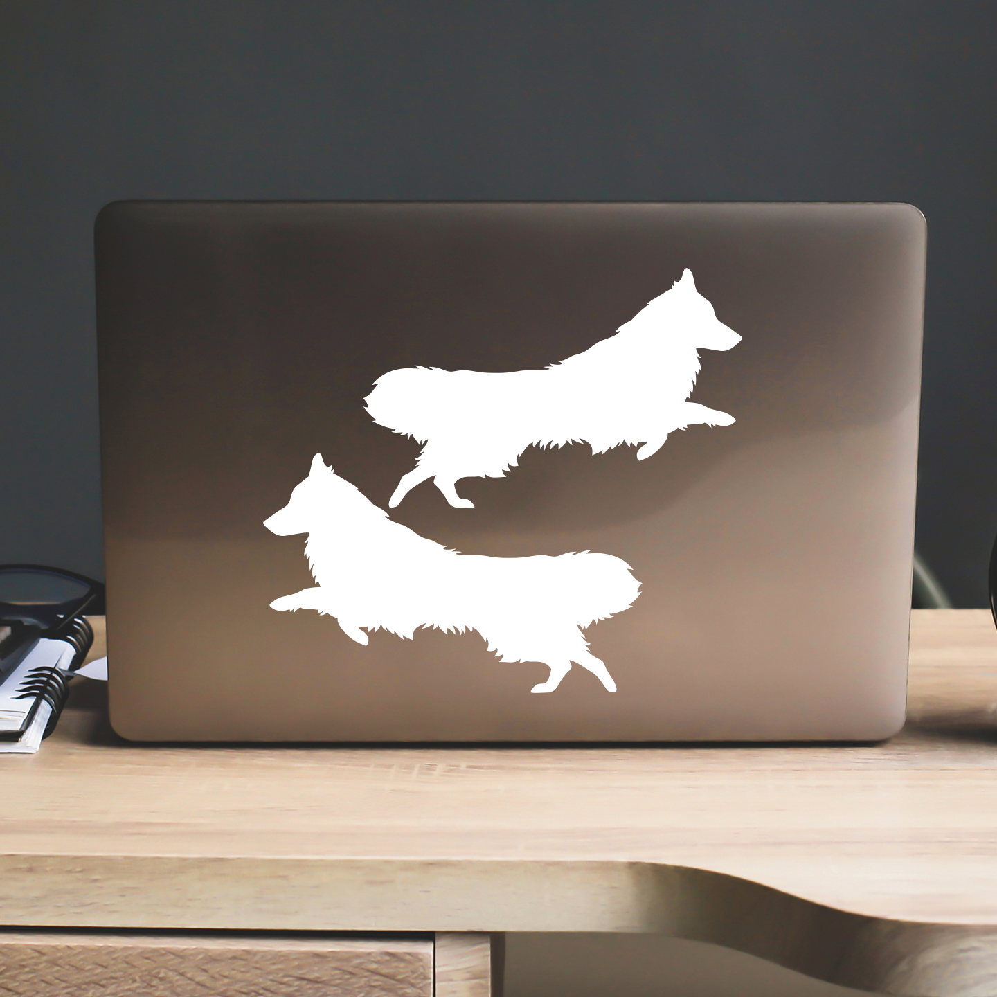 Shetland Sheepdog Silhouette Stickers