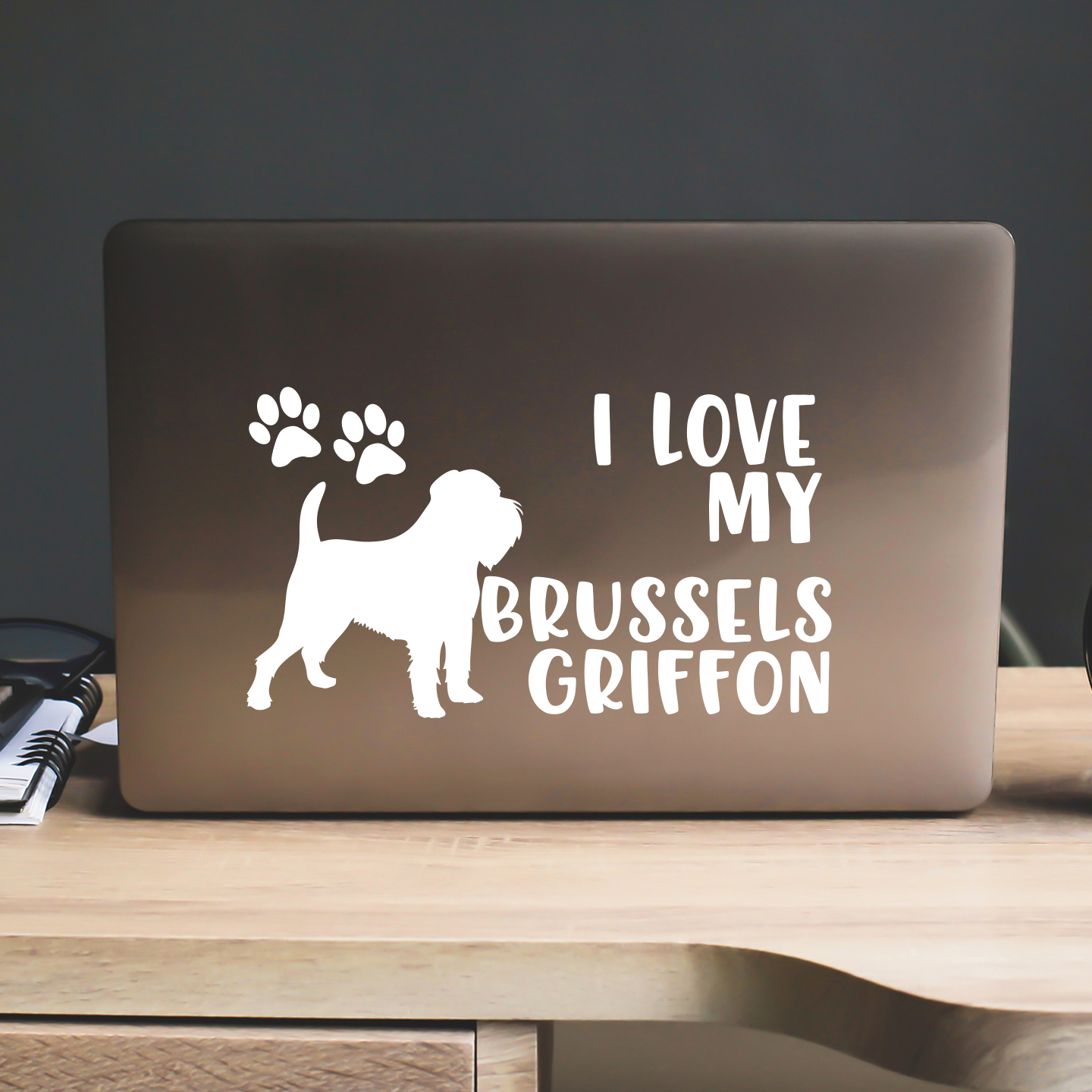 I Love My Brussels Griffon Sticker