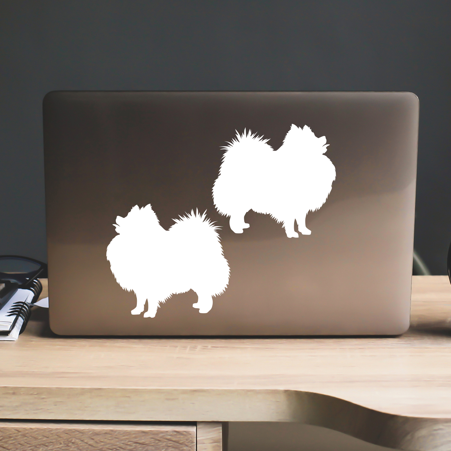 Pomeranian Dog Silhouette Stickers