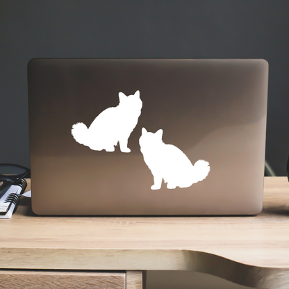 Burmese Cat Silhouette Stickers