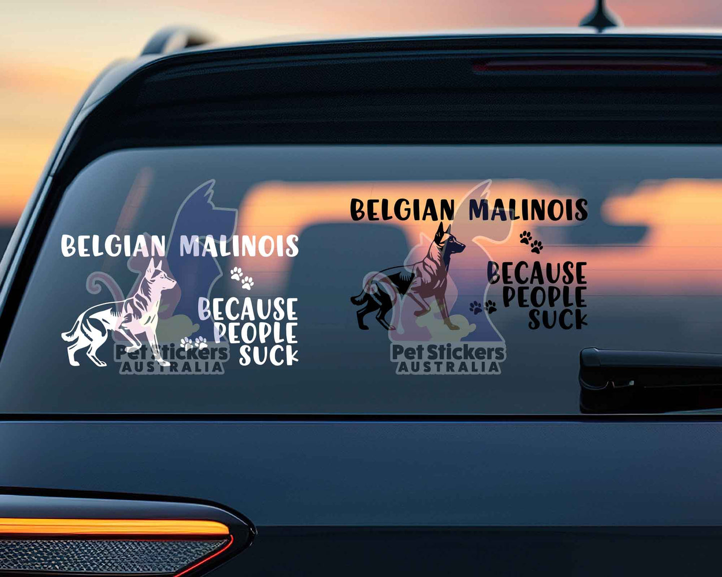 Belgian Malinois Because People Suck™ Sticker