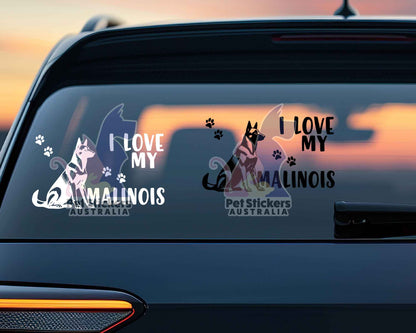 I Love My Belgian Malinois Sticker