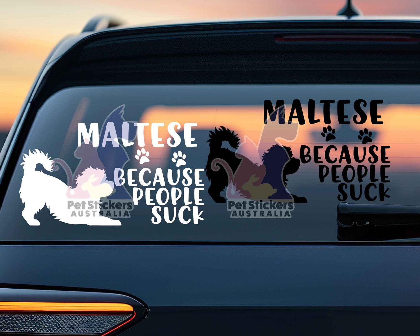 Maltese Because People Suck™ Sticker