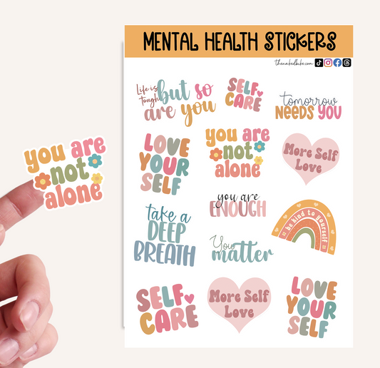 Mental Health Sticker Sheet