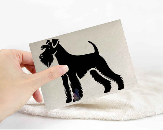 Miniature Schnauzer Silhouette Stickers