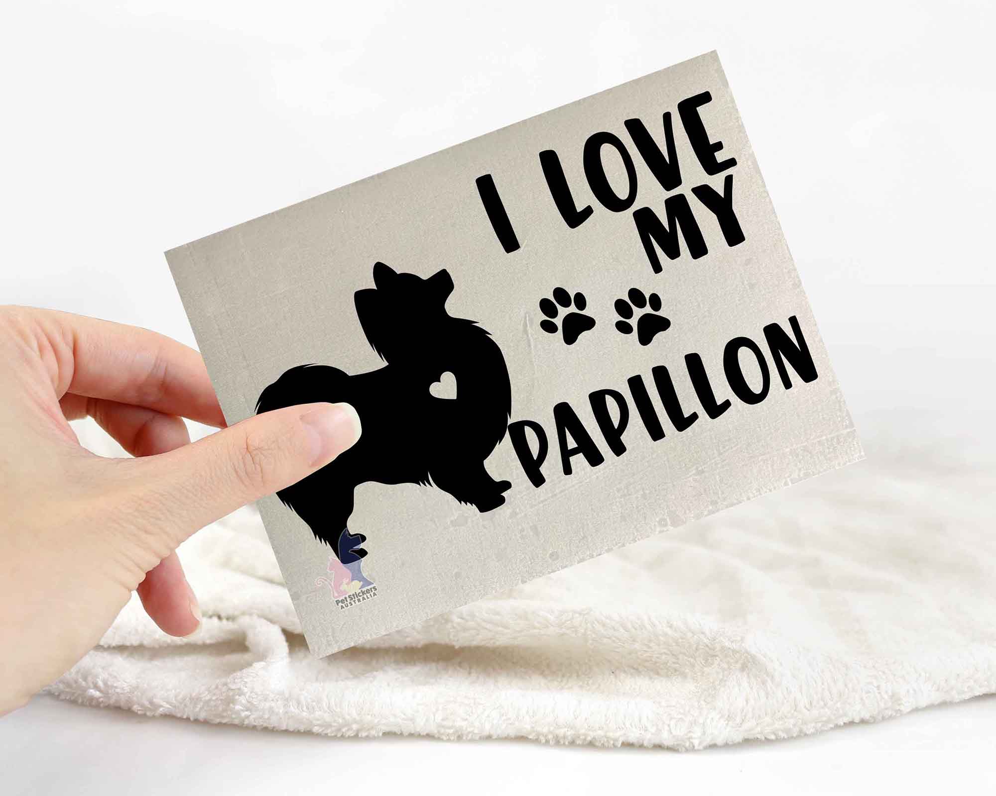 I Love My Papillon Sticker | Dog Stickers For Cars Australia – Pet ...