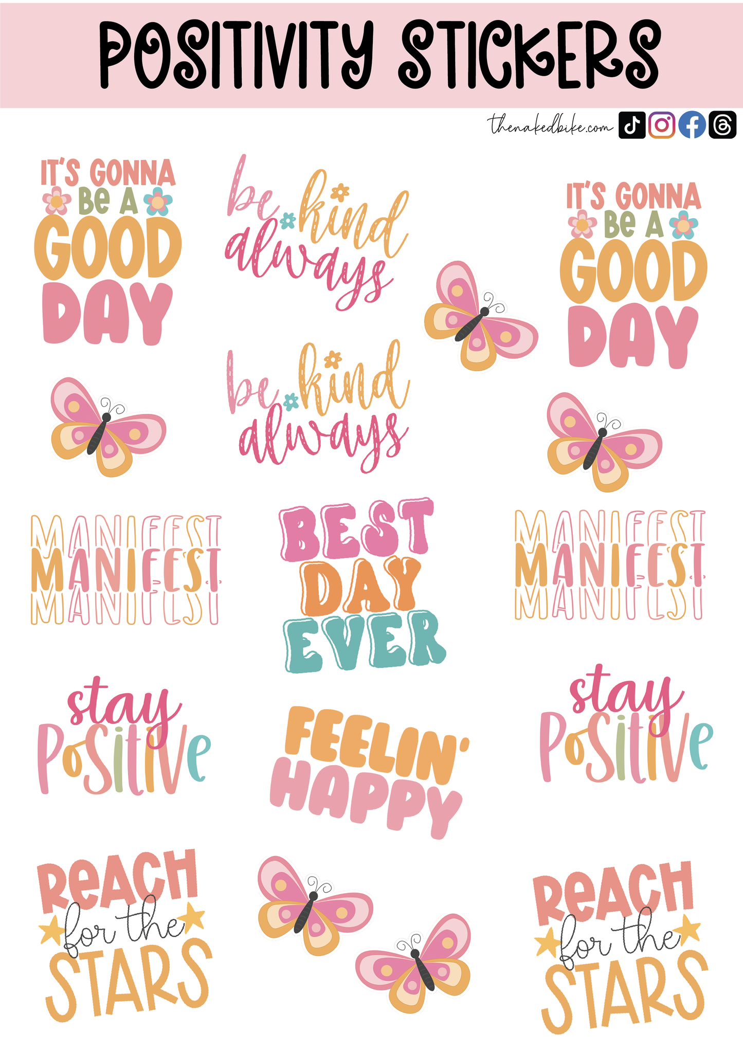 Positivity Sticker Sheet