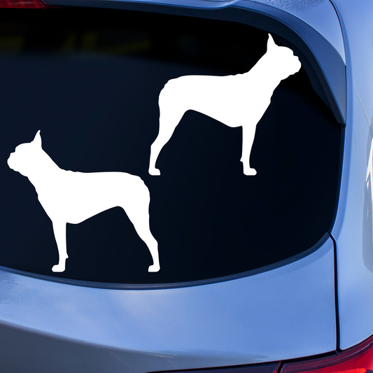 Boston Terrier Silhouette Standing Stickers