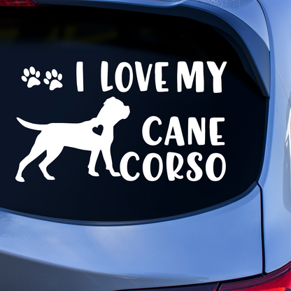 I Love My Cane Corso Sticker