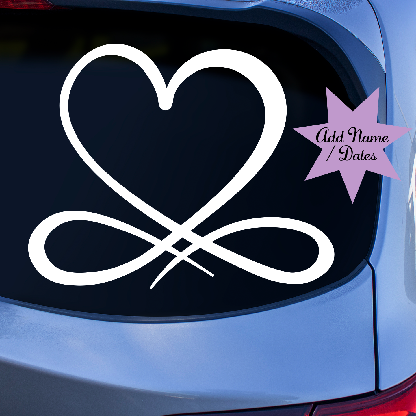 Infinity Heart Memorial Sticker