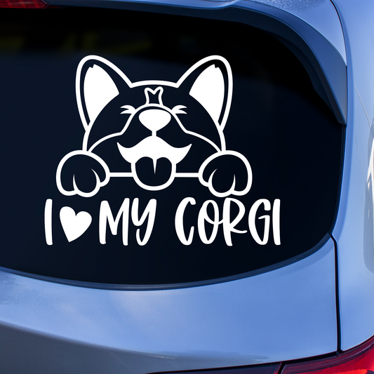 I Love My Corgi Sticker