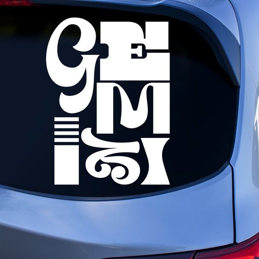 Gemini Retro Sticker