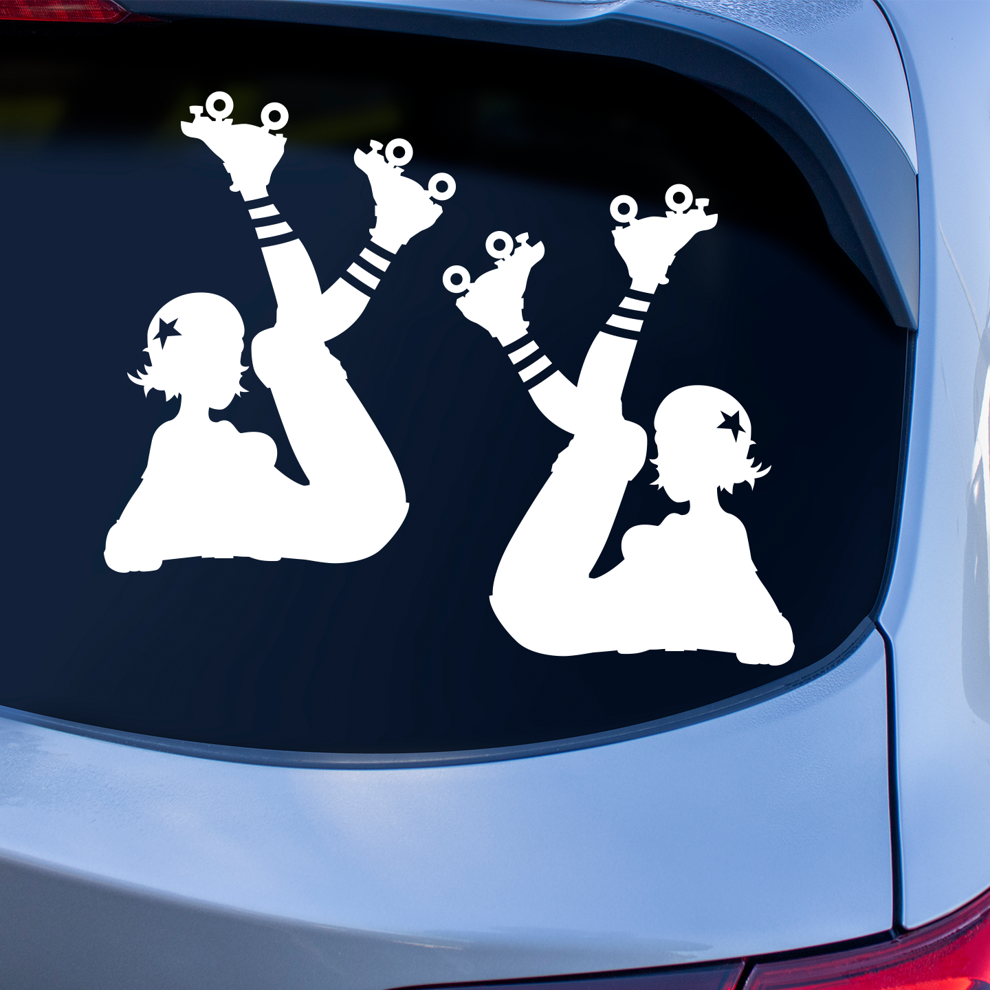 Roller Derby Girl Stickers