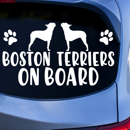 Boston Terriers On Board Sticker