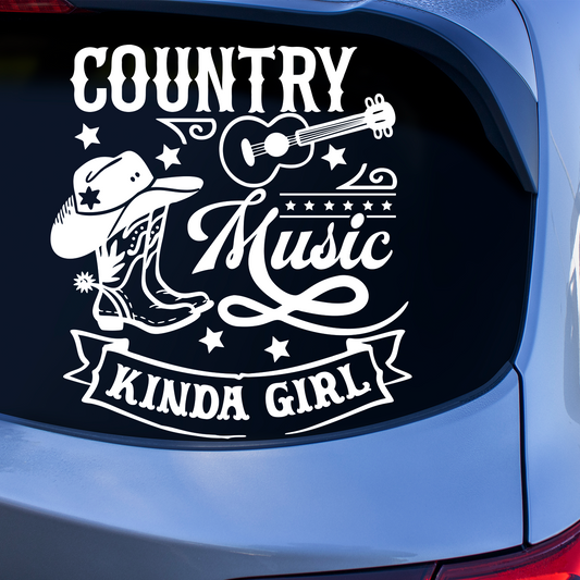 Country Music Kinda Girl Sticker