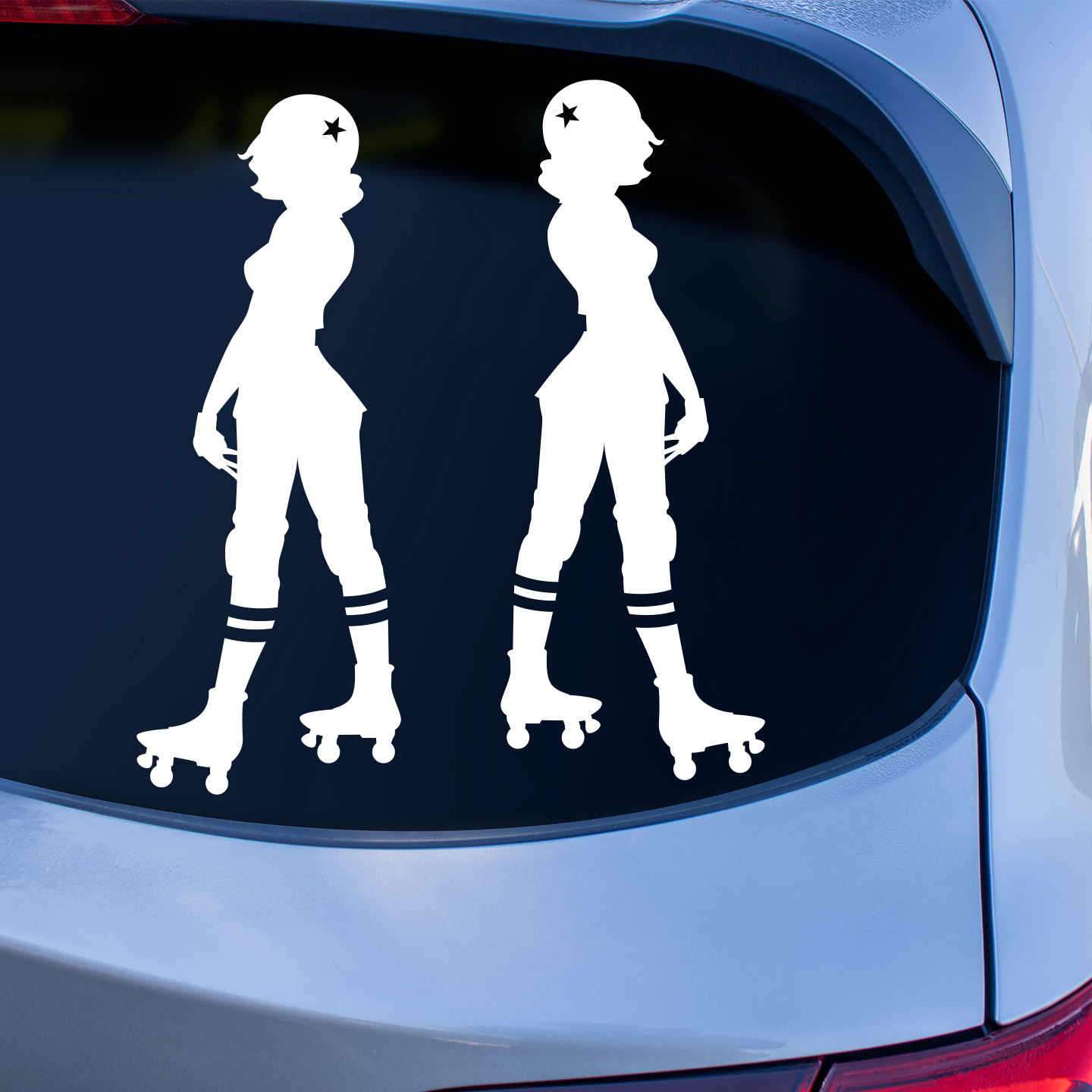 Roller Derby Girl Stickers