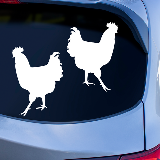 Rhode Island Red Chicken Silhouette Stickers