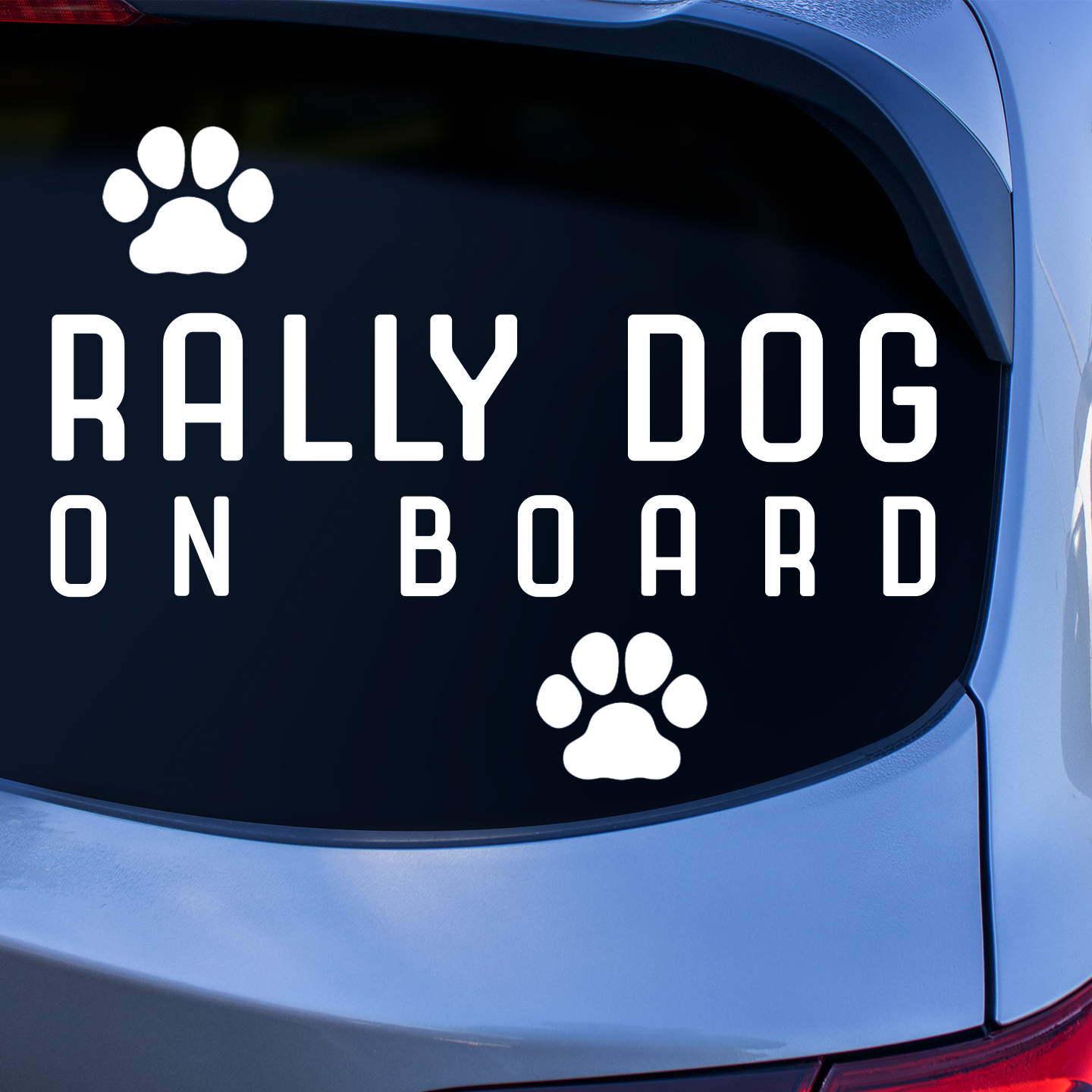 Rally Dog On Board Sticker