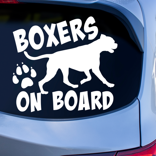 Boxers On Board Sticker