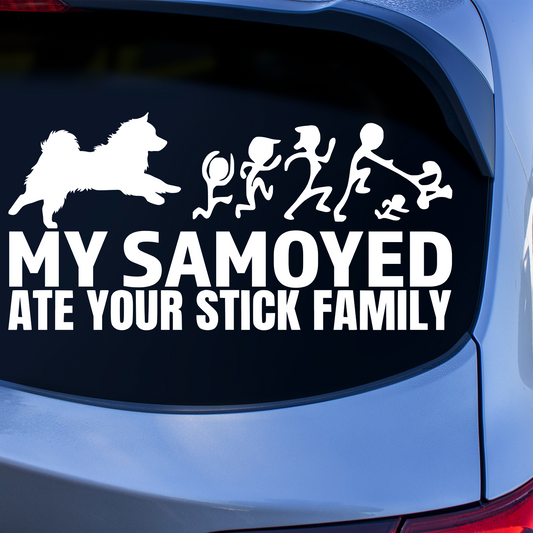 My Samoyed Ate Your Stick Family Sticker