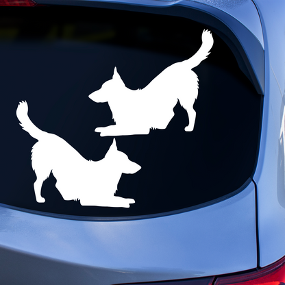 German Shepherd Silhouette Stickers