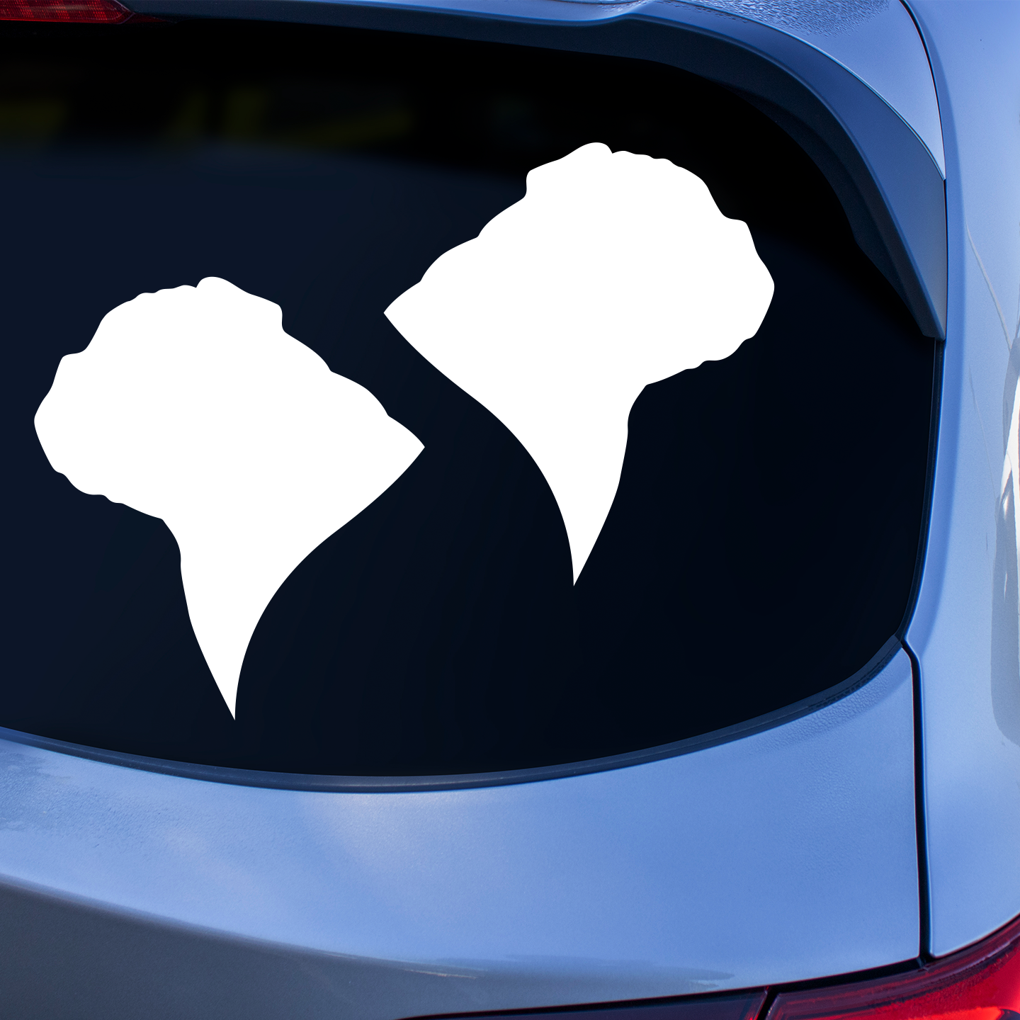 English Bulldog Silhouette Portrait Stickers