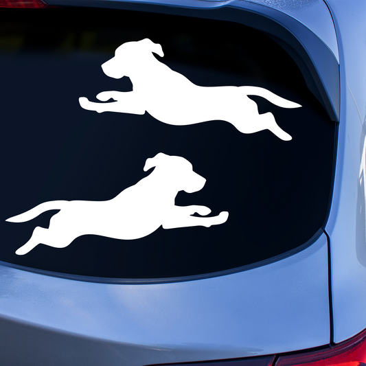 Beagle Silhouette Running Stickers