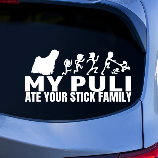 My Puli Ate Your Stick Family Sticker
