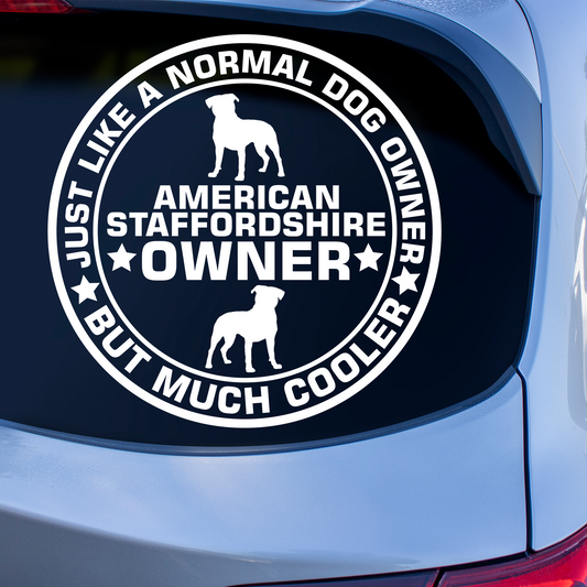 American Staffordshire Owner Sticker