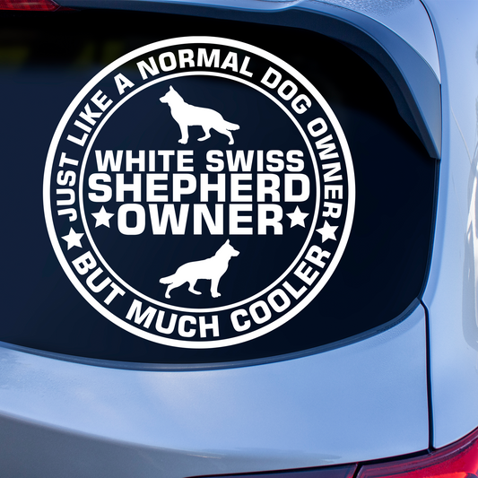 White Swiss Shepherd Owner Sticker