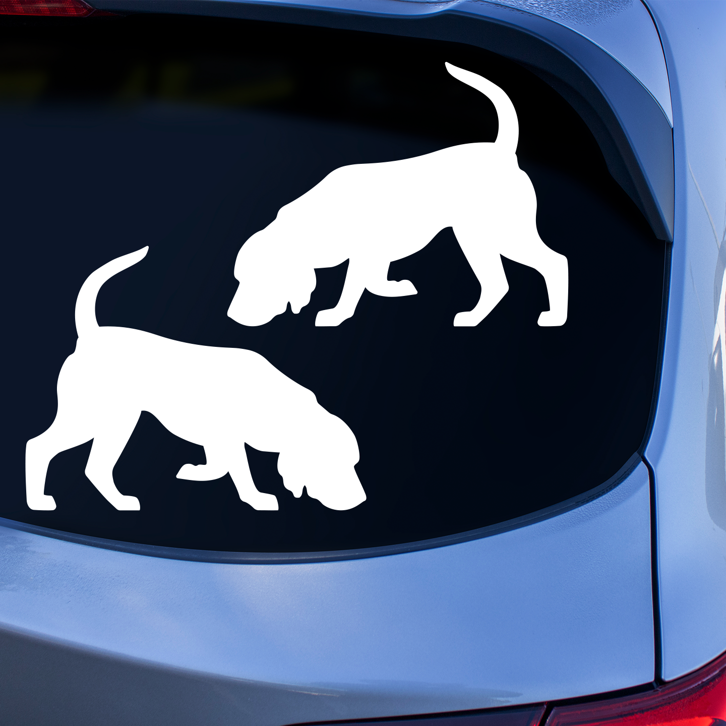 Beagle Silhouette Sniffing Stickers | Dog Stickers Australia – Pet ...
