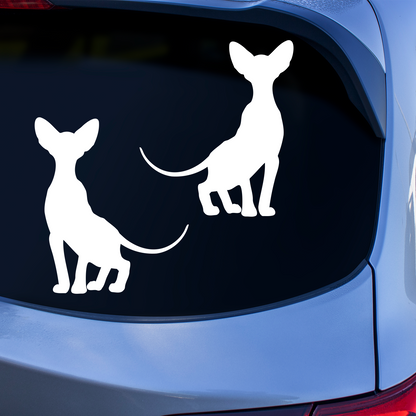 Peterbald Cat Silhouette Stickers