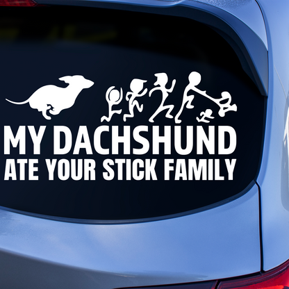 My Dachshund Ate Your Stick Family Sticker