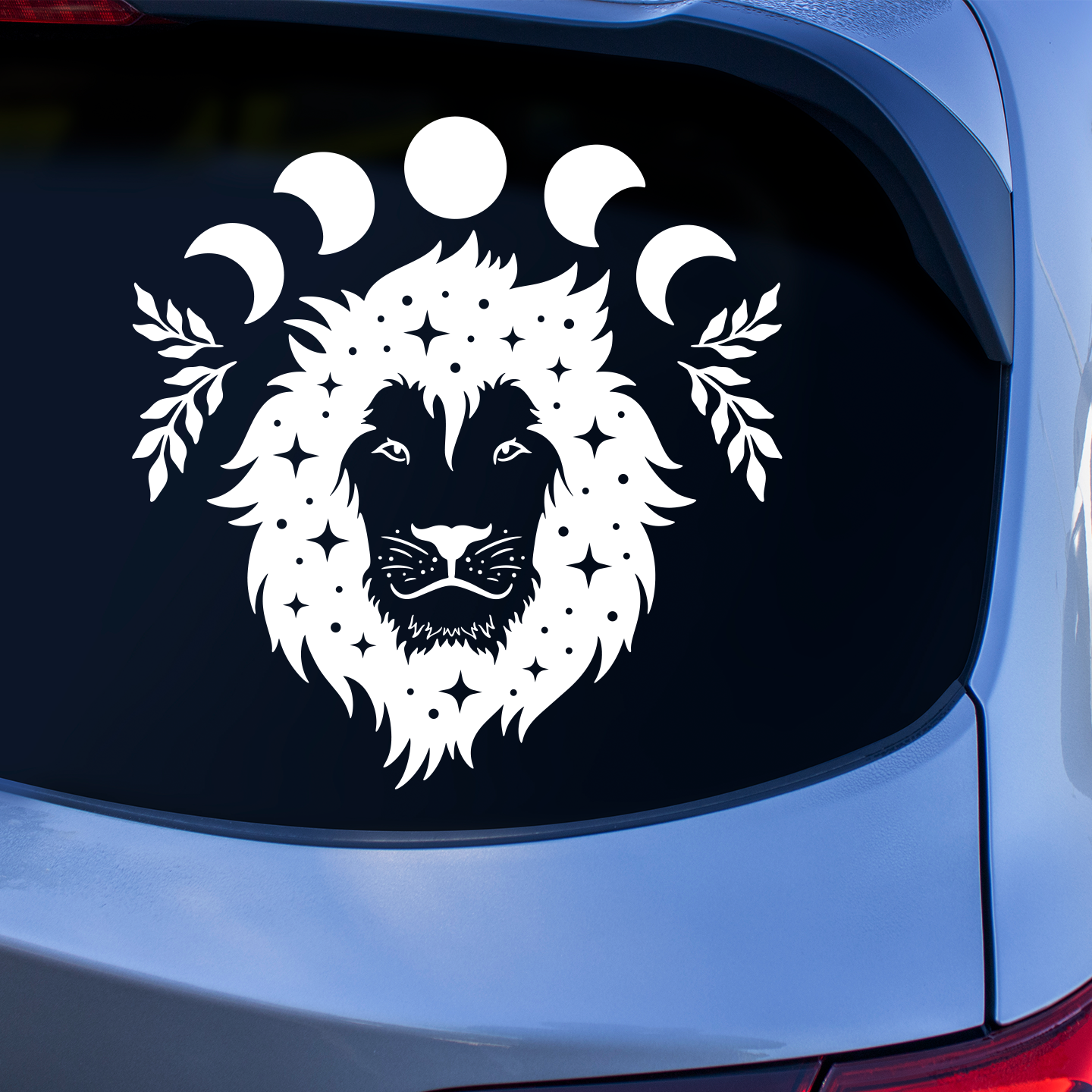 Moon Phases Lion Sticker