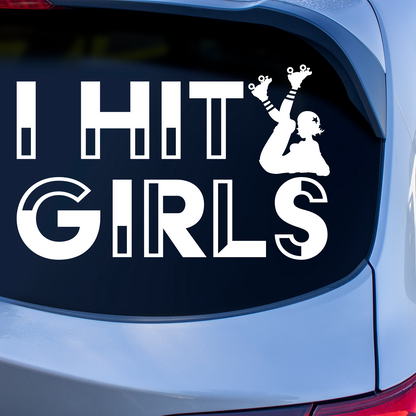 Roller Derby I Hit Girls Sticker