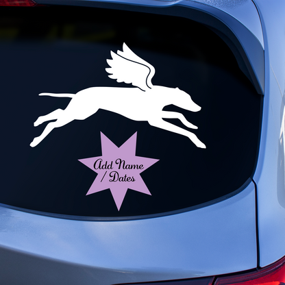 Greyhound With Angel Wings Sticker