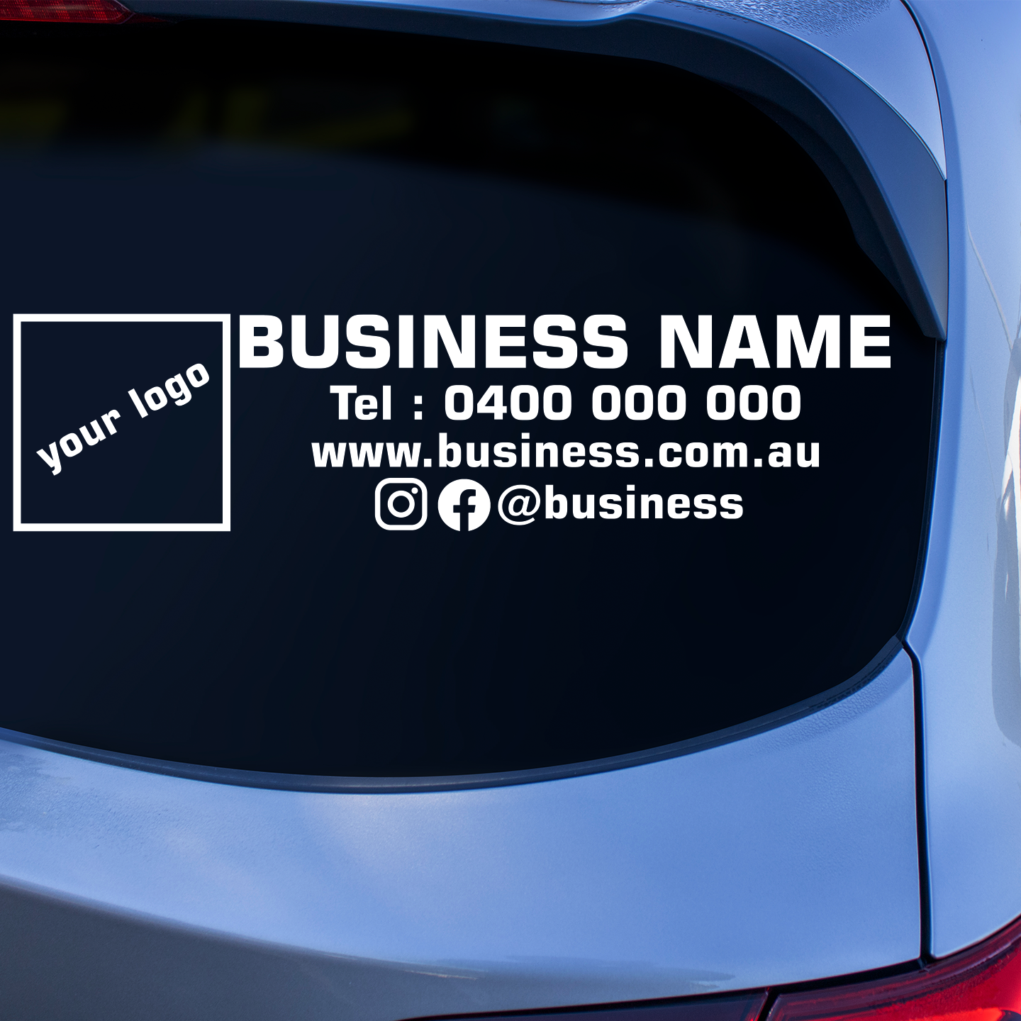 Business Signage Custom Logo Text Sticker