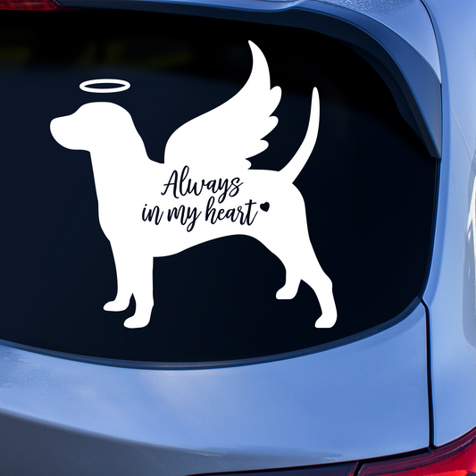 Beagle Always In My Heart Sticker