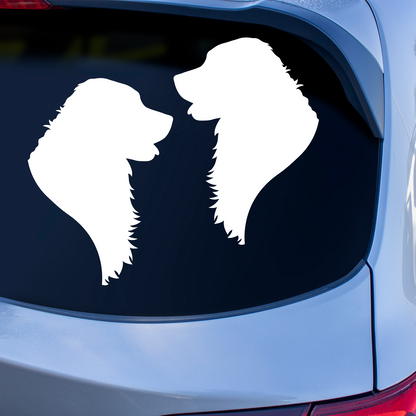 Bernese Mountain Dog Portrait Silhouette Stickers