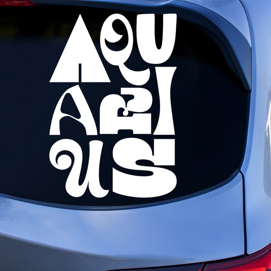 Aquarius Retro Sticker