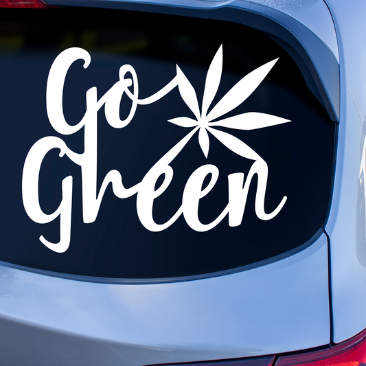 Go Green Cannabis Sticker