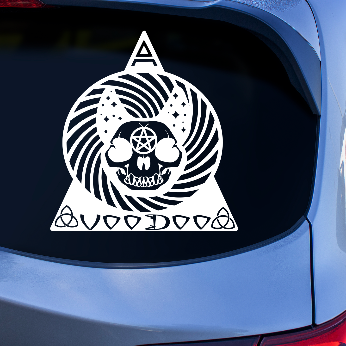 Voodoo Cat Skull Sticker