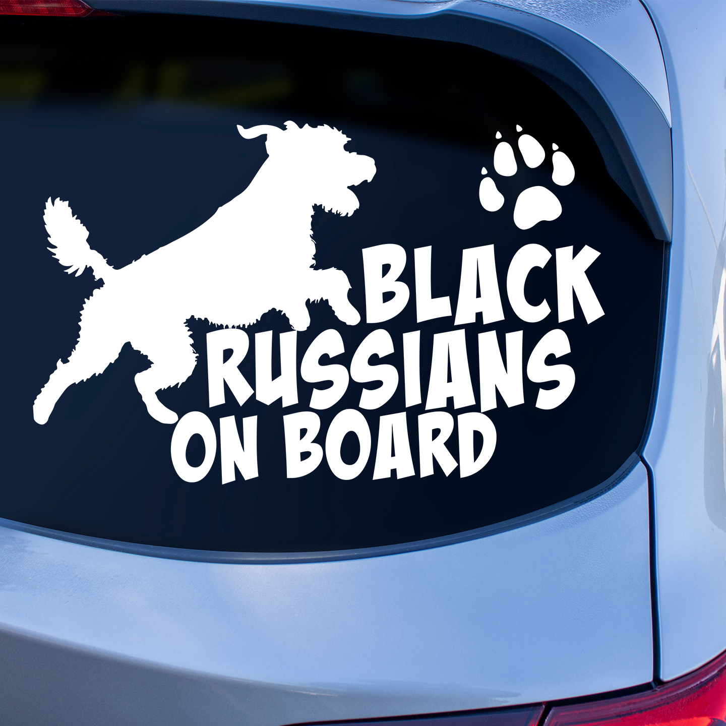 Black Russian Terriers On Board Sticker