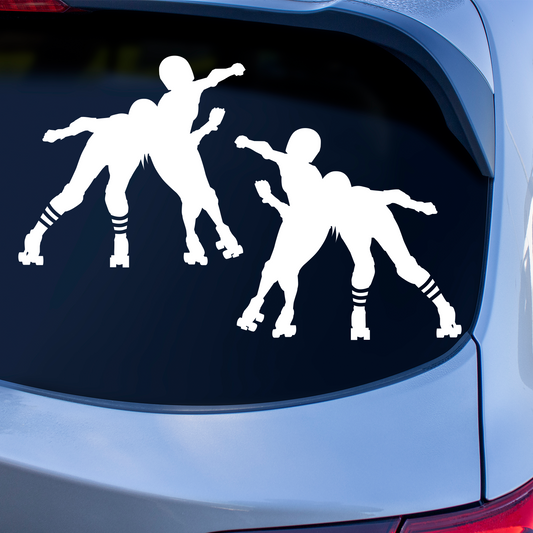 Roller Derby Girl Stickers