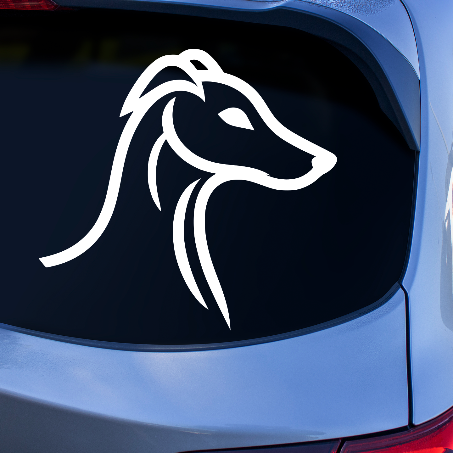 Minimalist Greyhound Profile Sticker