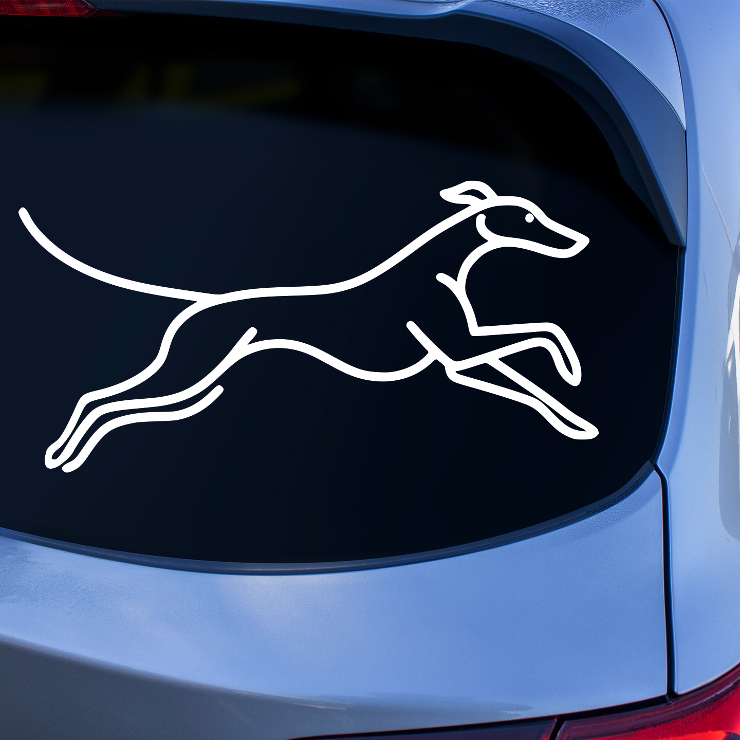 Minimalist Greyhound Running Sticker