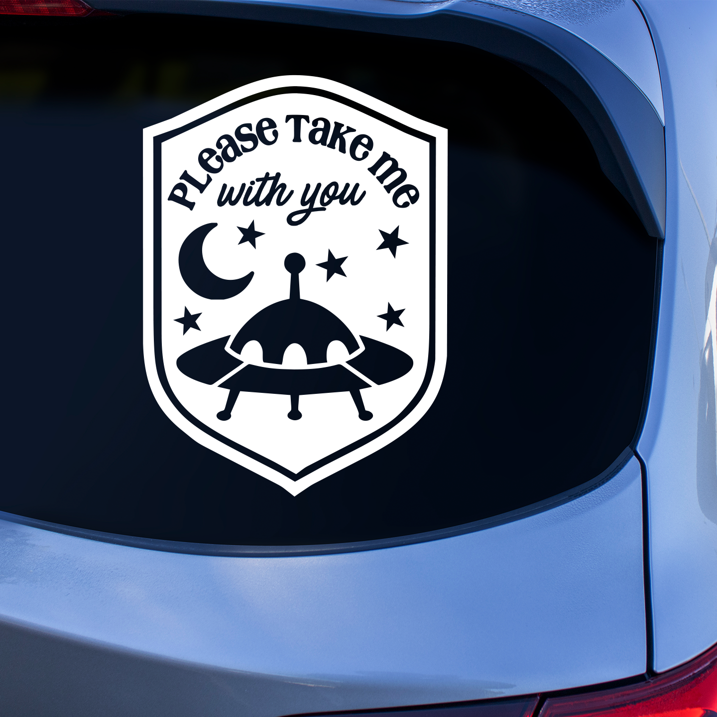 Please Take Me With You UFO Sticker