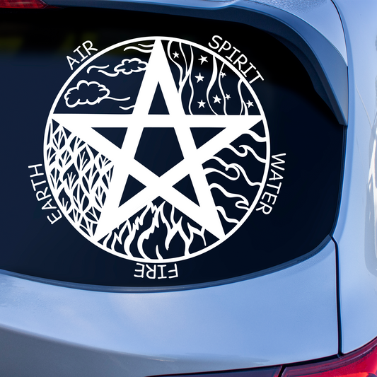 Pentagram Wicca Elements Sticker