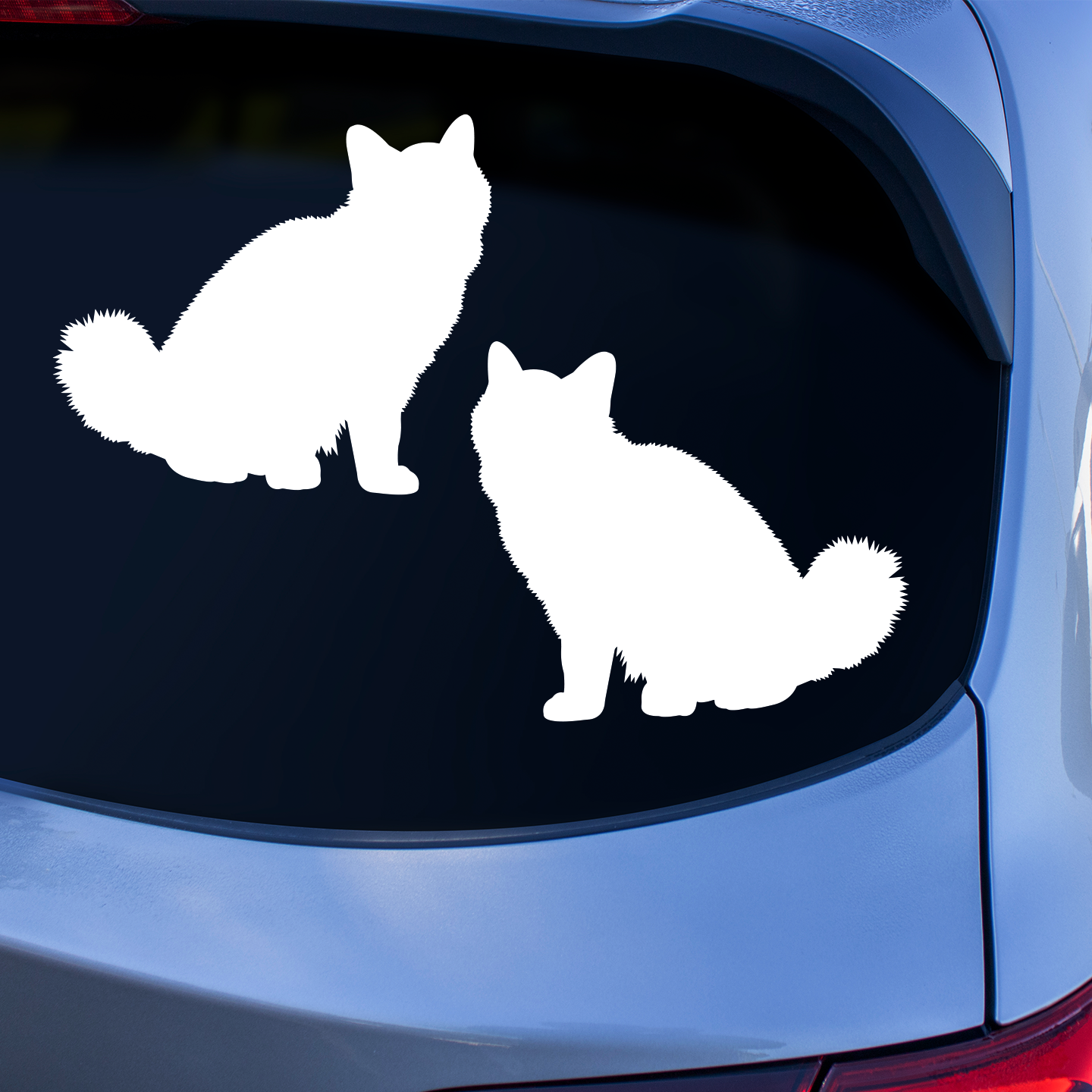 Burmese Cat Silhouette Stickers